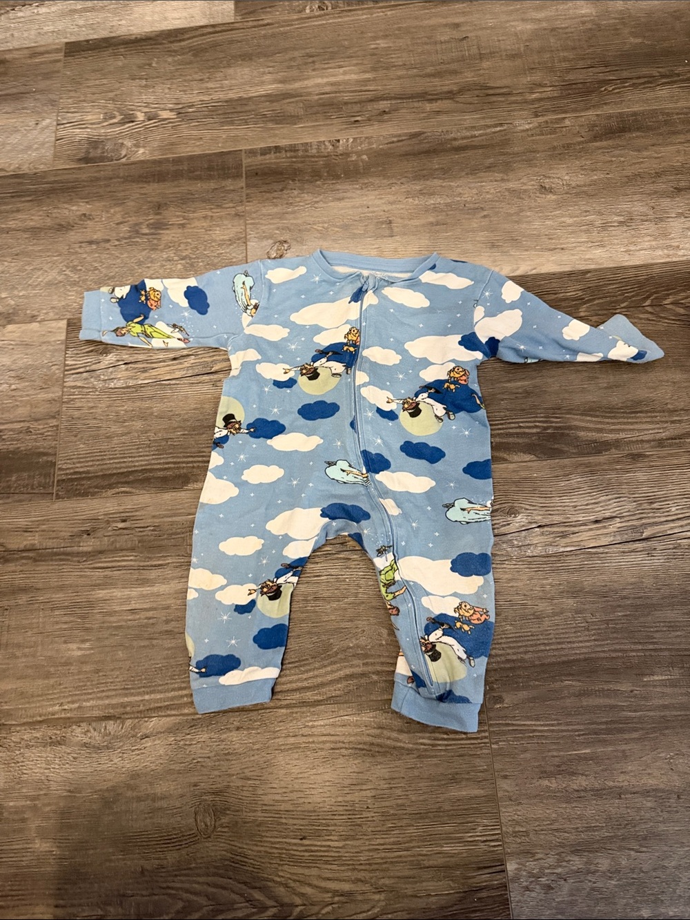 Primark Disney Blue Cloud & Airplane Print Baby One-Piece